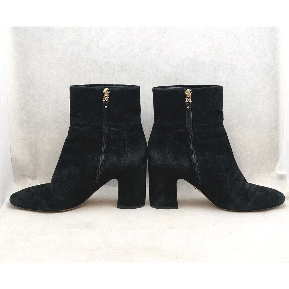 EUC Sam Edelman Florah Booties Women's Chic Black Suede High Ankle Size 9